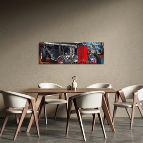 Obraz weterana (z zegarem) (90x30 cm)