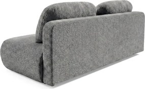 Sofa BASE Rozkładana Dwuosobowa Ciemnoszara Boucle Nowoczesna