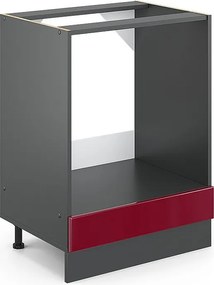 Szafka kuchenna czerwony połysk 60x46x81.6 r-line