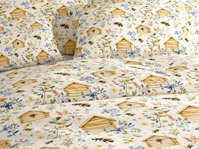 PrzytulneMieszkanie.pl PrzytulneMieszkanie.pl Bawełniana pościel WOODEN HOUSES POLY kolorowa Rozmiar pościeli: 2 szt 70 x 90 cm | 200 x 220 cm