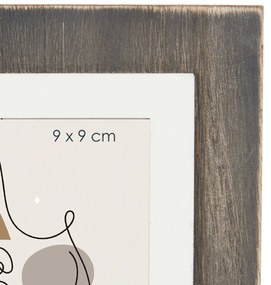 Ramka na 2 zdjęcia domek, stojąca, metal i MDF
