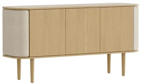 Beżowa niska komoda w dekorze dębu 150x75 cm Treasures – UMAGE