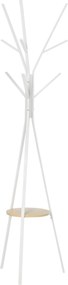 HOMCOM Stojak na Ubrania Metalowy Biały 45x45x180cm Wieszak do Garderoby Przedpokoju | Aosom PL