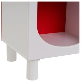 Czerwono-biały regał 76x70 cm – Casa Selección