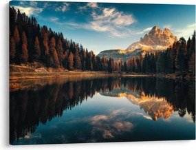 Obraz - Alpy, Włochy, Dolomity, Lago Antorno (70x50 cm)