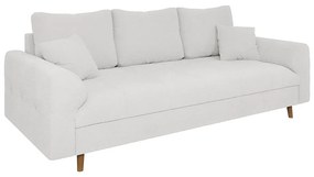 Biała sofa z materiału bouclé 210 cm Ariella – Ropez