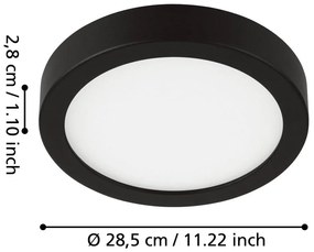 Czarna lampa sufitowa LED FUEVA 5 – EGLO