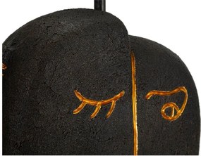 Brązowa lampa stołowa z tekstylnym kloszem (wysokość 39,5 cm) Tribal – Mauro Ferretti