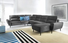 Narożnik BOSCO XL zestaw z elektryczną funkcją regulacji tkanina Monolith 95 Szary WERSAL