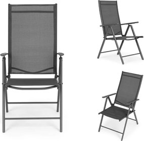 Zestaw 4 krzeseł ogrodowych składanych Napoli, szary