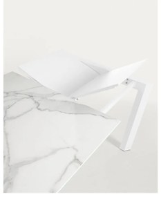 Rozkładany stół z dodatkowym blatem z blatem w dekorze marmuru 80x120 cm Axis – Kave Home
