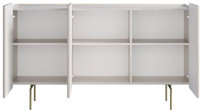 Komoda Malmi 150 cm - kaszmir / crema bianca / złote nóżki