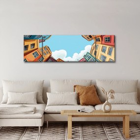 Obraz - Między domami (170x50 cm)