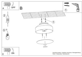 Zielona lampa sufitowa Blacko – Sollux