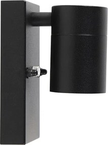 Nowoczesna lampa ścienna zewnętrzna czarna IP44 z czujnikiem zmierzchu - Solo