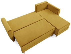 Musztardowy narożnik rozkładany - Sinsiew 4X
