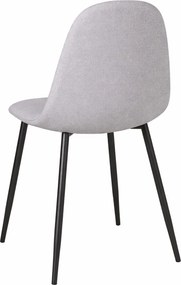 Zestaw 4 Krzese Teok Black Tkanina