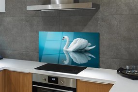 Panel szklany do Kuchni Majestatyczny Łabędź na Wodzie