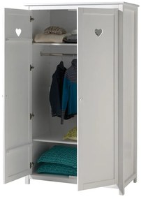Biała szafa Vipack Amori, wys. 190 cm
