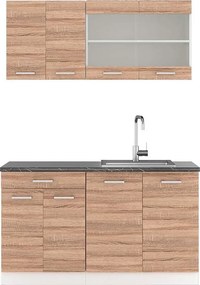 Pojedyncza kuchnia sonoma/biały 140x60x81.6 r-line