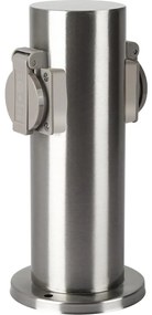 Brilagi - Zewnętrzny słupek zasilający PILLAR 2Z SCHUKO 230V IP44 matowy chrom