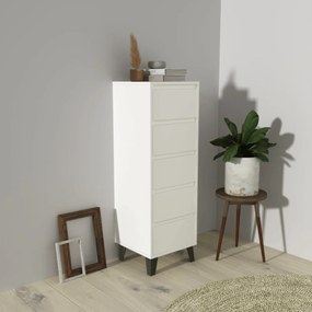 Komoda z Szufladami do Salonu BORVO 40 cm Biała Nowoczesna