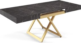 Rozkładany ławostół z regulacją wysokości Sanna U, podstawa złota