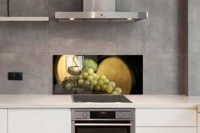 Szklany Panel Winiarska Tradycja: Beczki i Winogrona