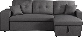 Kanapa narożna rozkładana "Axel" - Szary