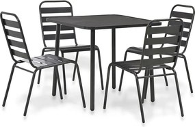Zestaw metalowych mebli ogrodowych Ewera 3X - szary