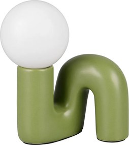 Zielona lampa stołowa ceramiczna (wysokość 21,5 cm) Quinn – Reality