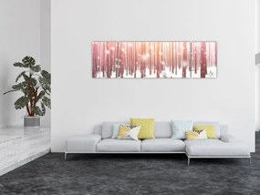 Obraz - Zebra w śnieżnym lesie (170x50 cm)