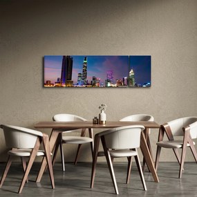 Obraz miasta nocą (170x50 cm)