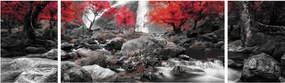 Obraz - Wodospady w jesiennym krajobrazie (170x50 cm)