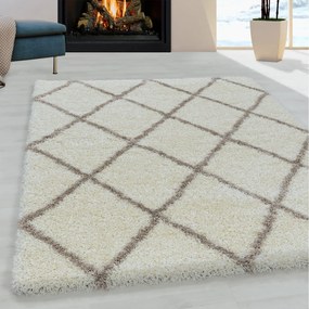 Dywan shaggy Alvor Romby kremowy 160 cm x 230 cm