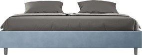 Łóżko bez stelaża tapicerowane 180x210 microfibra Błękitny Azelia