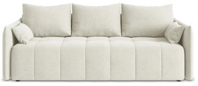 Beżowa rozkładana/ze schowkiem sofa 225 cm Moku – Makamii
