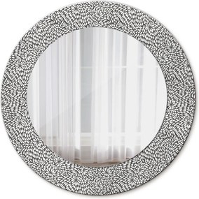 Lustro z nadrukiem dekoracyjne okrągłe Kwiatowy wzór