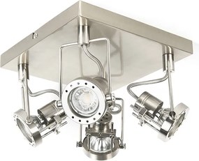 Industrialny reflektor stalowy 4-światłowy obrotowy i pochylany - Suplux