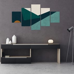 Obraz - Abstrakcja kubistyczna (125x70 cm)