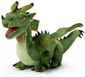 Rappa Pluszowy smok zielony, 40 cm EKO-PRZYJAZNY