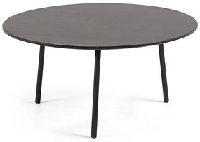 Czarny stolik Kave Home Ulrich, ⌀ 70 cm