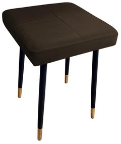 Taboret MAX MG05 brąz podstawa czarna/złota