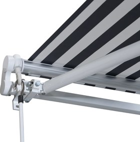 Outsunny markiza przegubowa markiza składana z korbką ręczną aluminium 3,5 x 2,5 m kolor szary+biały