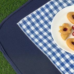 Outsunny Wiklinowy Kosz Piknikowy dla 4 Osób z Izolowaną Komorą Chłodzącą i Zestawem Sztućców, Naturalne Drewno