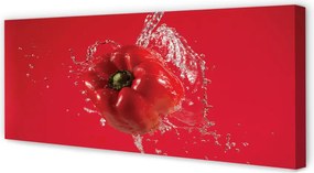 Duży obraz na płótnie Papryka Zanurzone w Wodzie