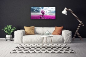 Obraz canvas Drzewo na Horyzoncie Łąki