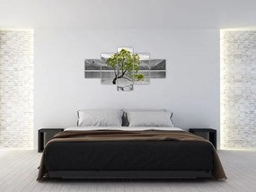 Obraz drzewa na środku jeziora (125x70 cm)