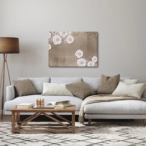 Obraz - Draperie z kwiatami (70x50 cm)