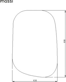 Lustro  dekoracyjne o nieregularnym kształcie z podświetleniem ORGANIC Calm LED | Różne rozmiary | Różne kolory : Kolor tafli szkła - Srebrny, Rozmiar - 63 x 93 cm